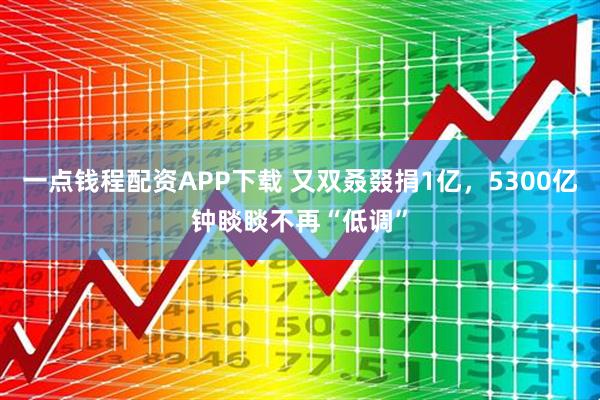 一点钱程配资APP下载 又双叒叕捐1亿,5300亿钟睒睒不再“低调”
