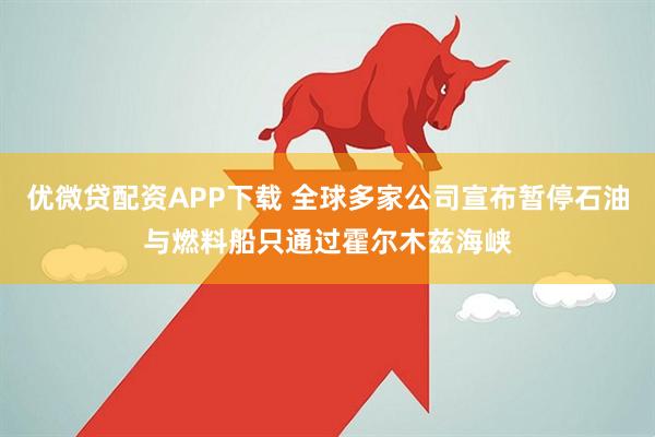 优微贷配资APP下载 全球多家公司宣布暂停石油与燃料船只通过霍尔木兹海峡
