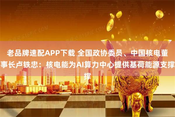老品牌速配APP下载 全国政协委员、中国核电董事长卢铁忠：核电能为AI算力中心提供基荷能源支撑
